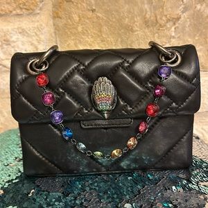 Kurt Geiger cross body or shoulder purse with beautiful bright colored stones.